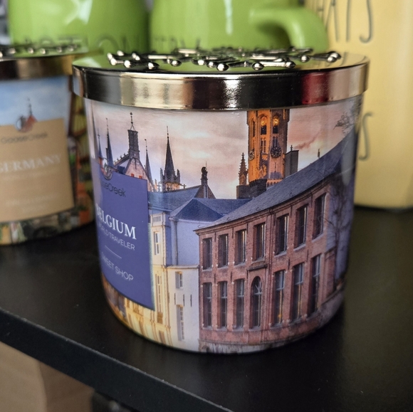 Belgium EMPTY Candle Scenic Jar w/ Lid • (Goosecreek) - Picture 2 of 8